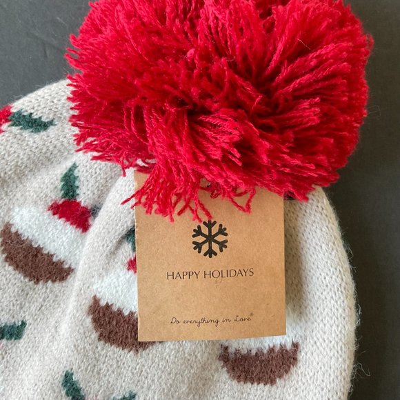 DO EVERYTHING IN LOVE Women's Beanie with Pom Pom NWOT - Picture 5 of 5